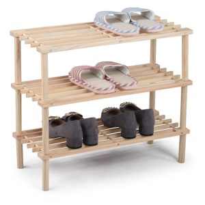 ΠΑΠΟΥΤΣΟΘΗΚΗ ΞΥΛΙΝΗ ΜΕ 3 ΡΑΦΙΑ WR4854-3 74x26,5x49cm VIOSARP - Image 2