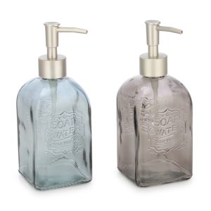 ΔΟΧΕΙΟ ΚΡΕΜΟΣΑΠΟΥΝΟΥ ΓΥΑΛΙΝΟ VINTAGE B5463FB-1 500ml 7x19cm VIOSARP - Image 1