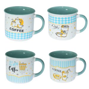 ΚΟΥΠΑ ΚΕΡΑΜΙΚΗ COFFEE BLUE L 9.5x8.7cm VC2961 VIOSARP - Image 1