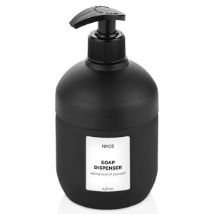 ΔΟΧΕΙΟ ΚΡΕΜΟΣΑΠΟΥΝΟΥ ΓΥΑΛΙΝΟ COOL BLACK No519 425ml 8.5x16.5cm VIOSARP - Image 1