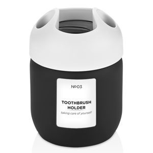ΘΗΚΗ ΓΙΑ ΟΔΟΝΤΟΒΟΥΡΤΣΕΣ ΓΥΑΛΙΝΗ COOL BLACK Νο520 8,5x11,8cm - Image 2