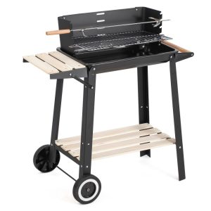 ΨΗΣΤΑΡΙΑ BBQ 85x83cm ΜΕ ΞΥΛΙΝΕΣ ΛΑΒΕΣ ΚΑΙ ΡΟΔΕΣ 1930Α9 - Image 2