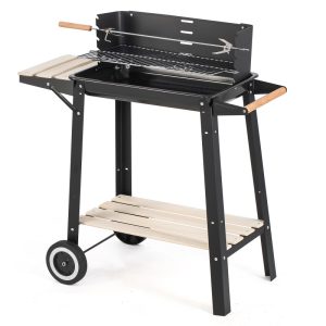 ΨΗΣΤΑΡΙΑ BBQ 85x83cm ΜΕ ΞΥΛΙΝΕΣ ΛΑΒΕΣ ΚΑΙ ΡΟΔΕΣ 1930Α9 - Image 3