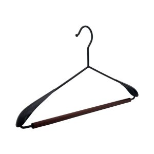 ΚΡΕΜΑΣΤΡΑ ΜΕΤΑΛΛΙΚΗ BLACK ΜΕ ΞΥΛΙΝΗ ΡΑΓΑ WALNUT VIOSARP 42cm - Image 2