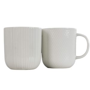 ΚΟΥΠΑ ΚΕΡΑΜΙΚΗ ΛΕΥΚΗ ΑΝΑΓΛΥΦΗ L 8,5x9cm 340ml VC3146 VIOSARP - Image 2