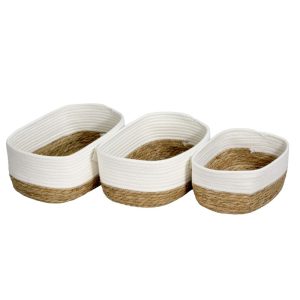 ΚΑΛΑΘΙ ΔΙΑΦΟΡΩΝ ΧΡΗΣΕΩΝ ΣΧΟΙΝΙ ΜΕ ΨΑΘΑ 32x21x13cm VC3075-2 VIOSARP - Image 3