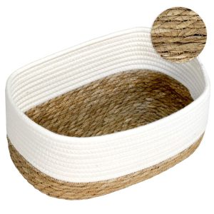 ΚΑΛΑΘΙ ΔΙΑΦΟΡΩΝ ΧΡΗΣΕΩΝ ΣΧΟΙΝΙ ΜΕ ΨΑΘΑ 35x23x14cm VC3075-3 VIOSARP - Image 1