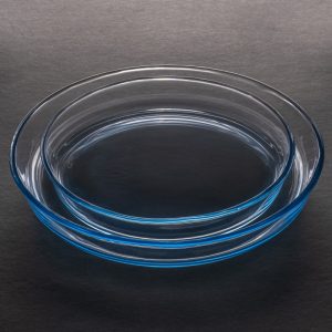 ΠΥΡΙΜΑΧΟ ΣΚΕΥΟΣ ΓΥΑΛΙΝΟ ΣΤΡΟΓΓΥΛΟ ΣΕΤ 2 ΤΜΧ No145222 (32cm - 26cm) VIOSARP - Image 3