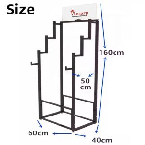 ΣΤΑΝΤ ΜΕΤΑΛΛΙΚΟ ΓΙΑ ΠΑΤΑΚΙΑ 8 ΘΕΣΕΩΝ 60x40x160cm VIOSARP - Image 2