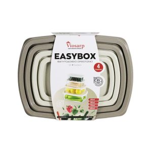 ΦΑΓΗΤΟΔΟΧΕΙΟ EASYBOX ΟΡΘΟΓΩΝΙΟ ΣΕΤ 4 ΤΕΜ 250ml-500ml-750ml-1200ml No659 VIOSARP - Image 2