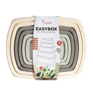 ΦΑΓΗΤΟΔΟΧΕΙΟ EASYBOX ΟΡΘΟΓΩΝΙΟ ΣΕΤ 6 ΤΕΜ 225ml-430ml-750ml-1220ml-1950ml-3000ml No661 VIOSARP - Image 2