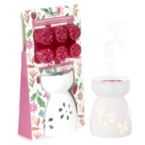 ΑΡΩΜΑΤΙΣΤΗΣ ΚΕΡΑΜΙΚΟΣ 8x8x10,5 ΣΕΤ ΜΕ WAX MELTS 66G No997517 - Image 1