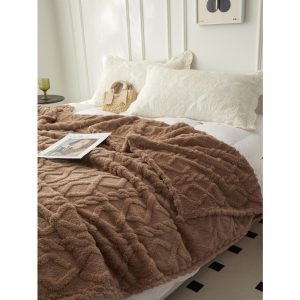 ΚΟΥΒΕΡΤΑ ΑΠΟ ΖΑΚΑΡ ΒΕΛΟΥΔΟ ΚΑΙ SHERPA 160x220cm NoG23-BT034-1 - Image 1