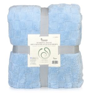 ΚΟΥΒΕΡΤΑ ΑΠΟ ΖΑΚΑΡ ΒΕΛΟΥΔΟ ΚΑΙ SHERPA 160x220cm NoG23-BT034-1 - Image 3