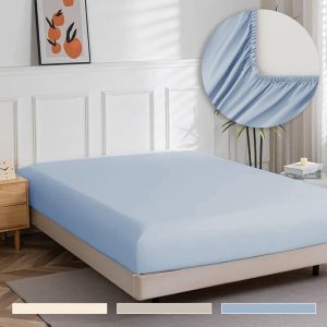 ΣΕΝΤΟΝΙ WASHED MICROFIBER ΜΕ ΛΑΣΤΙΧΟ ΜΟΝΟ 100x200+25cm NoL24-BD078-1 - Image 1