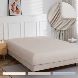 ΣΕΝΤΟΝΙ WASHED MICROFIBER ΜΕ ΛΑΣΤΙΧΟ ΜΟΝΟ 100x200+25cm NoL24-BD078-1 - Image 2
