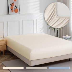 ΣΕΝΤΟΝΙ WASHED MICROFIBER ΜΕ ΛΑΣΤΙΧΟ ΔΙΠΛΟ 160x200+25cm NoL24-BD078-2 - Image 1
