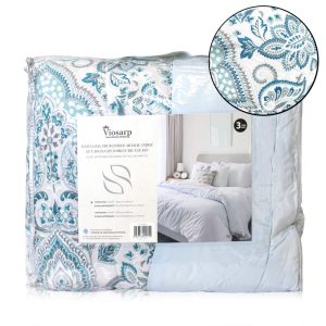 ΠΑΠΛΩΜΑ MICROFIBER ΔΙΠΛΗΣ ΟΨΗΣ ΣΕΤ ΜΑΞΙΛΑΡΟΘΗΚΕΣ ΜΕ ΣΧΕΔΙΟ 220X200CM/50X75CMx2 NoNL10348-2 - Image 2
