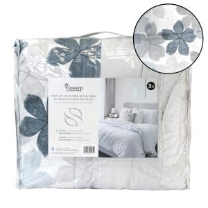 ΠΑΠΛΩΜΑ MICROFIBER ΔΙΠΛΗΣ ΟΨΗΣ ΣΕΤ ΜΑΞΙΛΑΡΟΘΗΚΕΣ ΜΕ ΣΧΕΔΙΟ 220X200CM/50X75CMx2 NoNL10348-2 - Image 4
