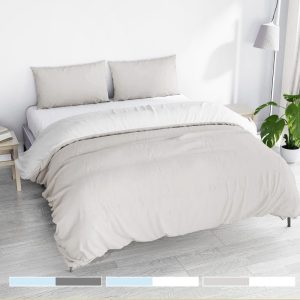 ΠΑΠΛΩΜΑ MICROFIBER ΔΙΠΛΗΣ ΟΨΗΣ ΣΕΤ ΜΑΞΙΛΑΡΟΘΗΚΕΣ 220X200CM/50X75CMx2 NoNL10473-4 - Image 1