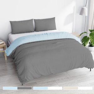 ΠΑΠΛΩΜΑ MICROFIBER ΔΙΠΛΗΣ ΟΨΗΣ ΣΕΤ ΜΑΞΙΛΑΡΟΘΗΚΕΣ 220X240CM/50X75CMx2 NoNL10473-5 - Image 1