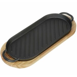 ΤΗΓΑΝΙ ΜΑΝΤΕΜΙ ΟΒΑΛ 37.8x16.5cm ΣΕΤ ΜΕ ΞΥΛΙΝΗ ΒΑΣΗ VC2411 - Image 1