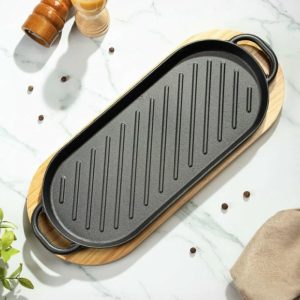 ΤΗΓΑΝΙ ΜΑΝΤΕΜΙ ΟΒΑΛ 37.8x16.5cm ΣΕΤ ΜΕ ΞΥΛΙΝΗ ΒΑΣΗ VC2411 - Image 5