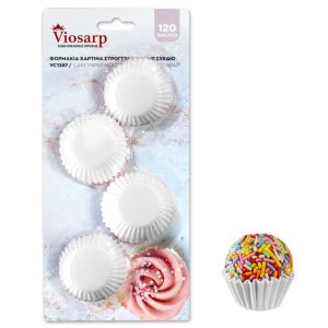 ΦΟΡΜΑΚΙΑ ΧΑΡΤΙΝΑ ΣΤΡΟΓΓΥΛΑ MINI ΛΕΥΚΑ 120ΤΜΧ VC1387-1 - Image 1