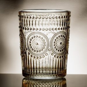 ΠΟΤΗΡΙ ΓΥΑΛΙΝΟ ΝΕΡΟΥ ΧΡΩΜΑΤΙΣΤΟ 300ml ΣΧΕΔΙΟ VINTAGE ΣΕΤ 6 ΤΜΧ NoTYH-T300 - Image 5