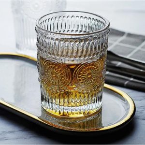 ΠΟΤΗΡΙ ΓΥΑΛΙΝΟ ΝΕΡΟΥ ΧΡΩΜΑΤΙΣΤΟ 300ml ΣΧΕΔΙΟ VINTAGE ΣΕΤ 6 ΤΜΧ NoTYH-T300 - Image 7