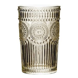 ΠΟΤΗΡΙ ΓΥΑΛΙΝΟ ΝΕΡΟΥ 385ml ΧΡΩΜΑΤΙΣΤΟ ΣΧΕΔΙΟ VINTAGE ΣΕΤ 6 ΤΜΧ NoTYH-T385 - Image 4