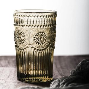 ΠΟΤΗΡΙ ΓΥΑΛΙΝΟ ΝΕΡΟΥ 385ml ΧΡΩΜΑΤΙΣΤΟ ΣΧΕΔΙΟ VINTAGE ΣΕΤ 6 ΤΜΧ NoTYH-T385 - Image 6
