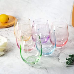 ΠΟΤΗΡΙ ΓΥΑΛΙΝΟ ΝΕΡΟΥ ΧΡΩΜΑΤΙΣΤΟ 500ml ΣΧΕΔΙΟ LUCIA ΣΕΤ 6 ΤMX No0616 - Image 3