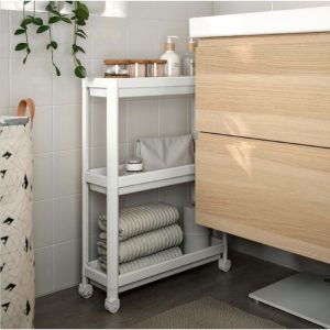 ΤΡΟΛΕΥ SLIM 3 ΘΕΣΕΩΝ ΛΕΥΚΟ ΜΕ ΡΟΔΕΣ No153.OMS.VSK1 71x54x18cmVIOSARP - Image 5