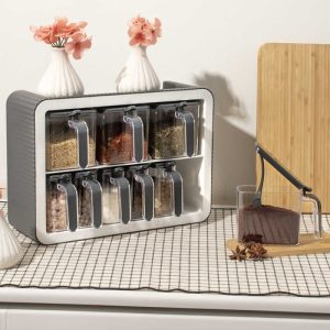 ΒΑΣΗ ΓΙΑ ΜΠΑΧΑΡΙΚΑ ΜΕ 9 ΒΑΖΑΚΙΑ 33x14x24cm BRNS.11554 - Image 5
