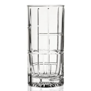 ΠΟΤΗΡΙ ΓΥΑΛΙΝΟ ΝΕΡΟΥ ΔΙΑΦΑΝΟ 320ml 7x14.8cm ΣΧΕΔΙΟ CUBE NoRXK-320 - Image 1