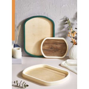 ΔΙΣΚΟΣ ΣΕΤ 2 ΤΕΜ ΠΛΑΣΤΙΚΟΣ ΜΕ MDF ΟΡΘΟΓΩΝΙΟΣ 35x26cm - 23x17cm LFX054 - Image 2
