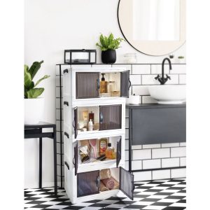 ΝΤΟΥΛΑΠΑ - ΡΑΦΙΕΡΑ ΠΛΑΣΤΙΚΗ 4 ΕΠΙΠΕΔΩΝ 48,5x29,5x107,5cm - Image 2