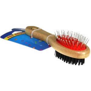 PET ΒΟΥΡΤΣΑ-ΧΤΕΝΑ ΞΥΛΙΝΗ ΔΙΠΛΗΣ ΟΨΗΣ 17cm VC1712 - Image 1
