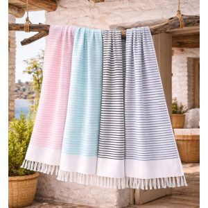 ΠΕΤΣΕΤΑ ΘΑΛΑΣΣΗΣ ΜΕ ΚΡΟΣΣΙΑ ΒΑΜΒΑΚΕΡΗ CORAL 85x170CM Νο3465 - Image 1